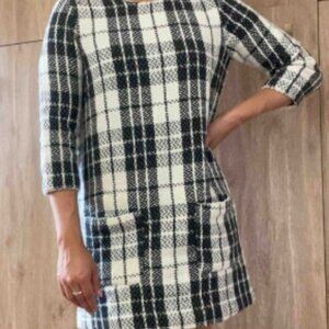 Zara Trafaluc Plaid Tweed Dress w/Pockets - size XS